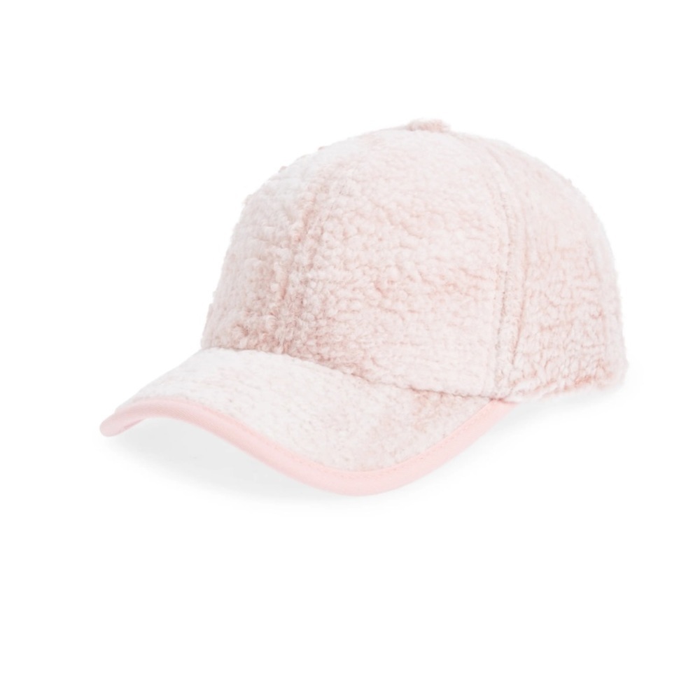 BP. High Pile Faux Shearling Baseball Cap
PINK, Size One Size NWT